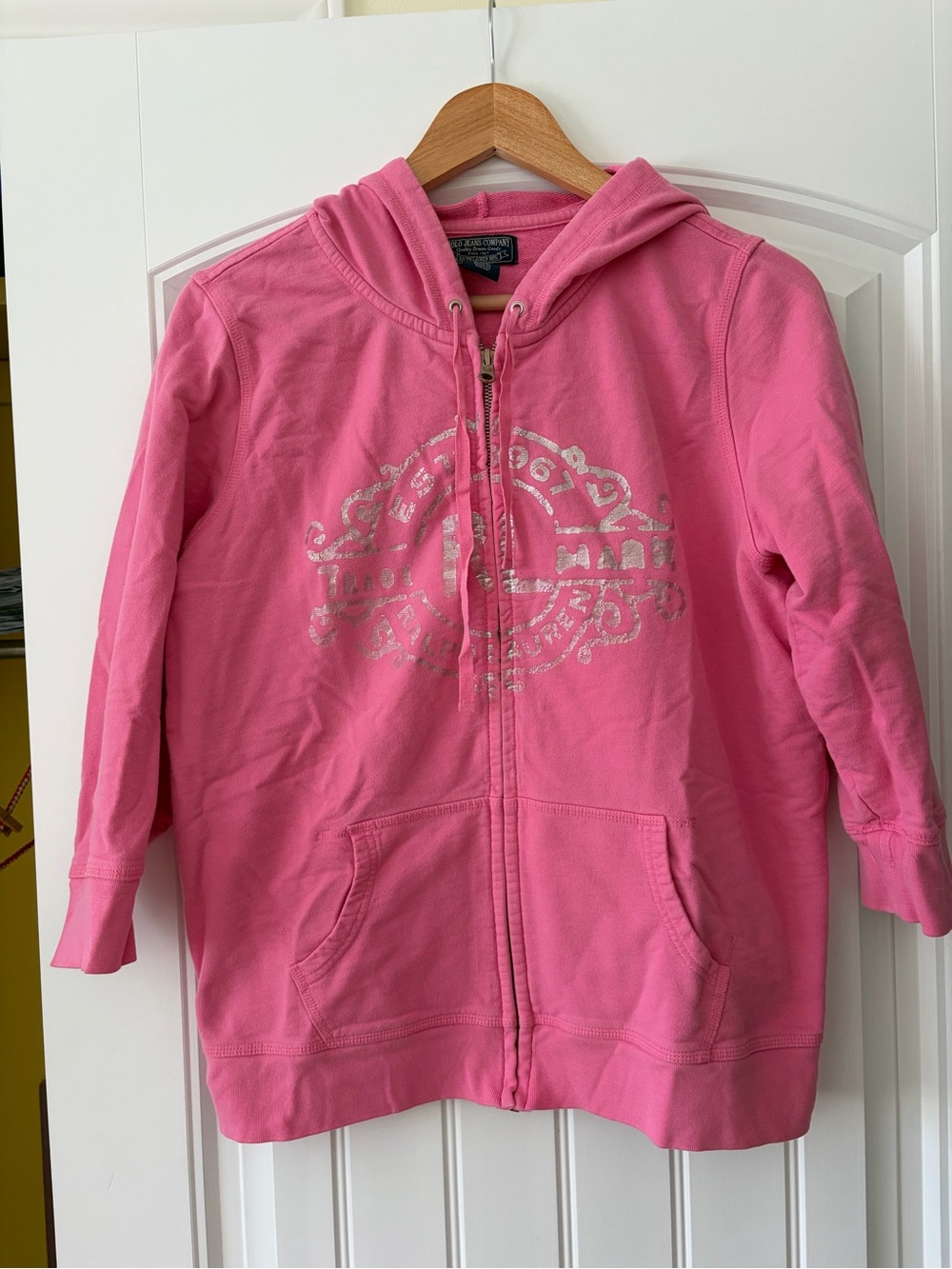 Vintage Y2K Ralph Lauren Polo 3/4 Sleeve Hoodie XL